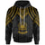 Samoa Hoodie Polynesian Armor Style Gold Unisex Gold - Polynesian Pride