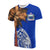 Samoa All T Shirt Polynesian Palm Tree Flag Unisex Blue - Polynesian Pride