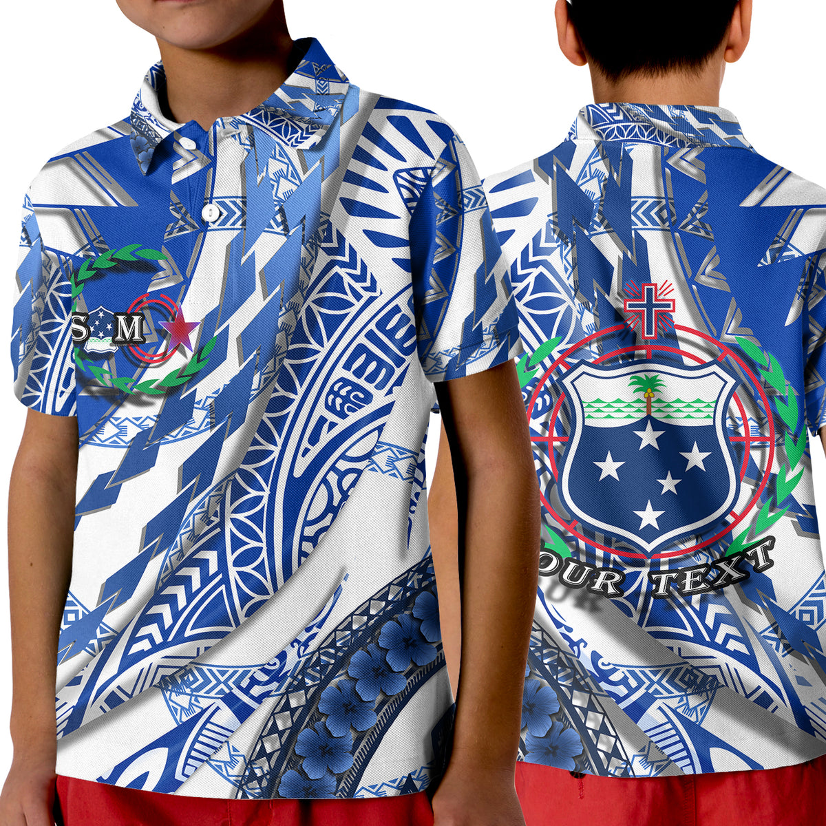 Custom Samoa T Shirt Artsy Style White LT9 Kid White - Polynesian Pride