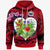 Samoa Hoodie The Love of Blue Crowned Lory Unisex Red - Polynesian Pride