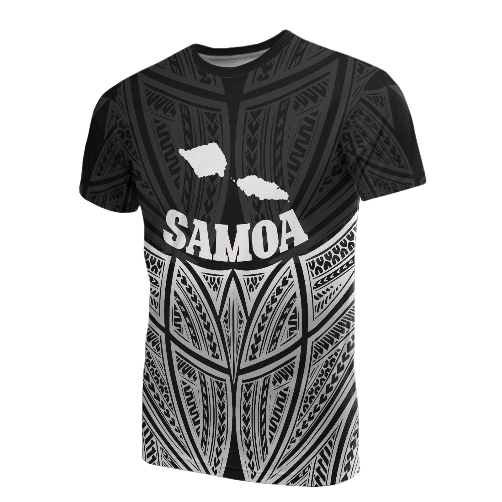 Samoa Polynesian T Shirt Black Pride Map And Seal Unisex Black - Polynesian Pride