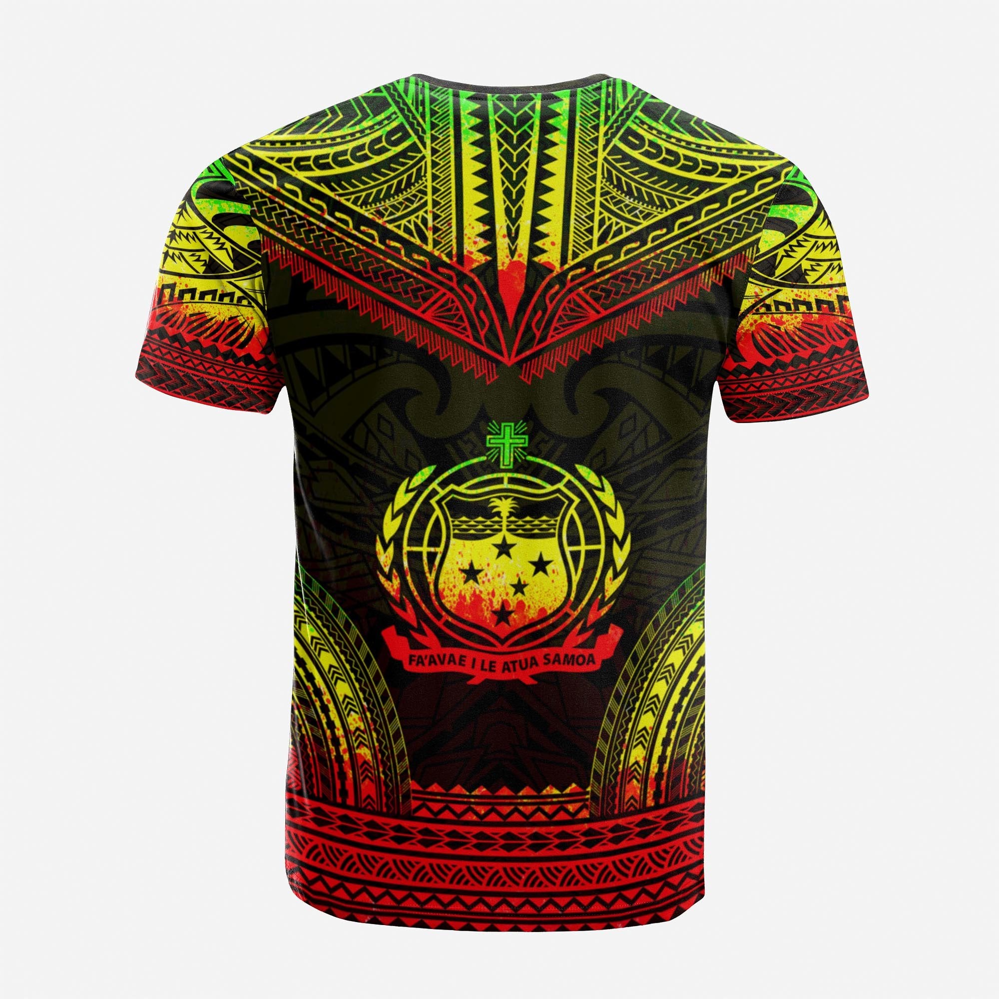 Samoa Custom T Shirt Samoa Coat Of Arms Polynesian Chief Tattoo Reggae Version Unisex Reggae - Polynesian Pride