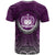 Samoa T Shirt Circle Pattern Purple - Polynesian Pride