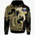 Samoa Hoodie Hammerhead Shark Tribal Pattern Unisex Gold - Polynesian Pride