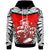 Samoa Hoodie Samoan Legend Wielding A Club Nifooti Weapon Defeating The God With Taro Plant Red Unisex Red - Polynesian Pride