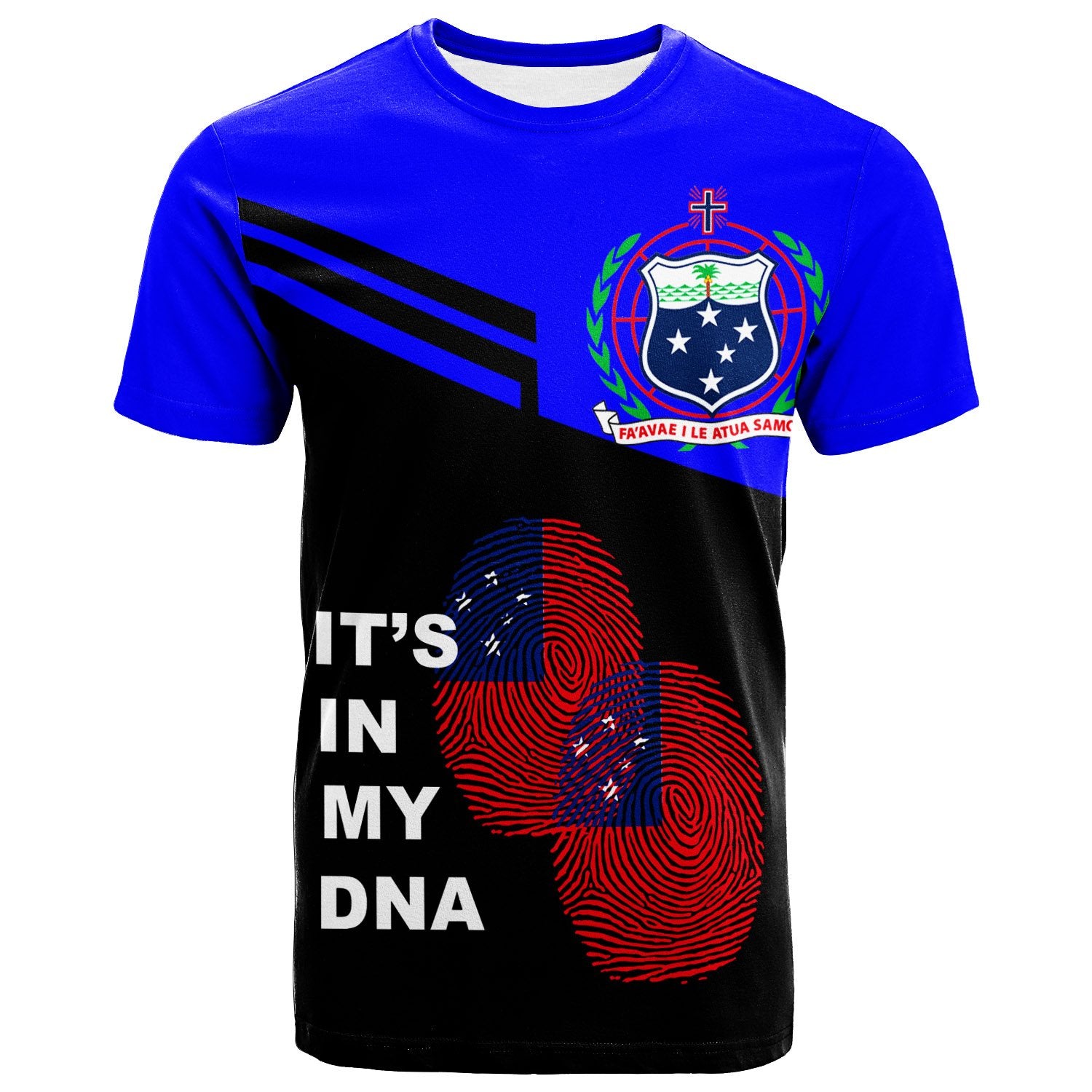 Samoa T Shirt Samoan DNA Blue Unisex Blue - Polynesian Pride