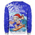 Christmas Sweatshirt - Santa Claus With Surfboard - Polynesian Pride