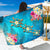 Hawaii Turtle Ocean Tropical Flowers Sarong - Siri Style - AH Sarong One Size Blue - Polynesian Pride