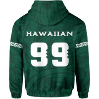 Personalizer Polynesian Kakau Hawaii Warrior Football Hoodie - Polynesian Pride