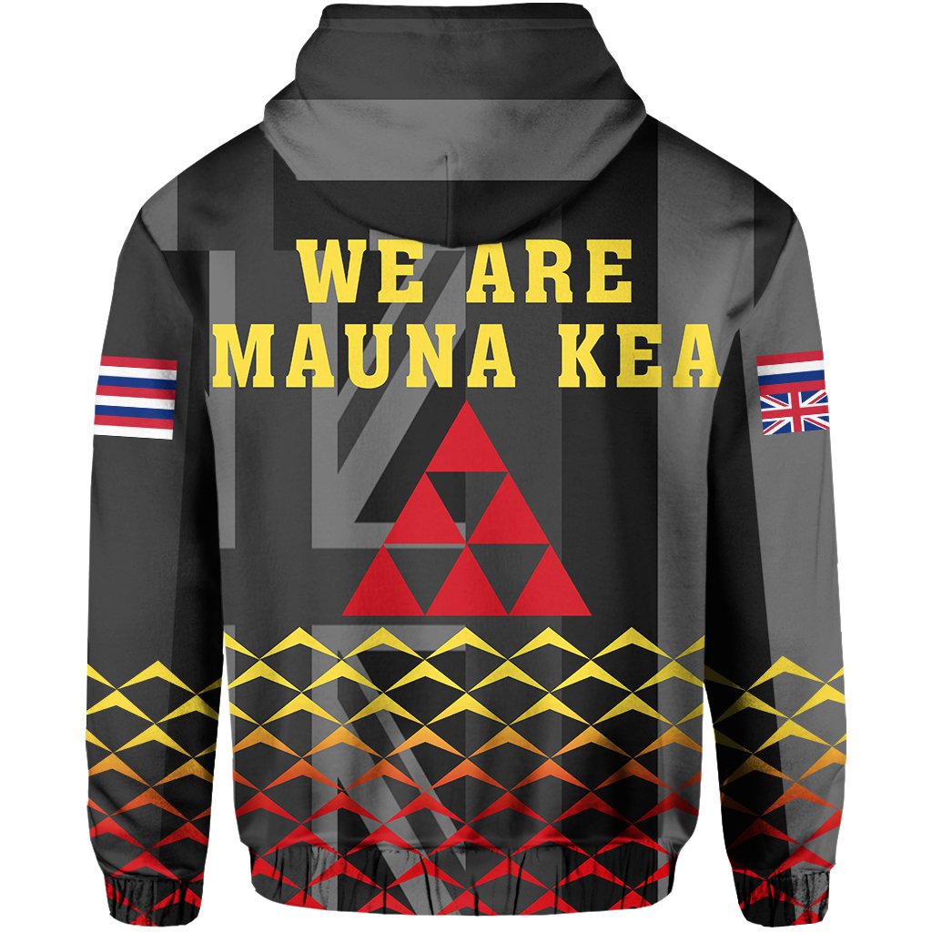 Hawaiian Mauna Kea Zipper Hoodie Triangle Style - Polynesian Pride