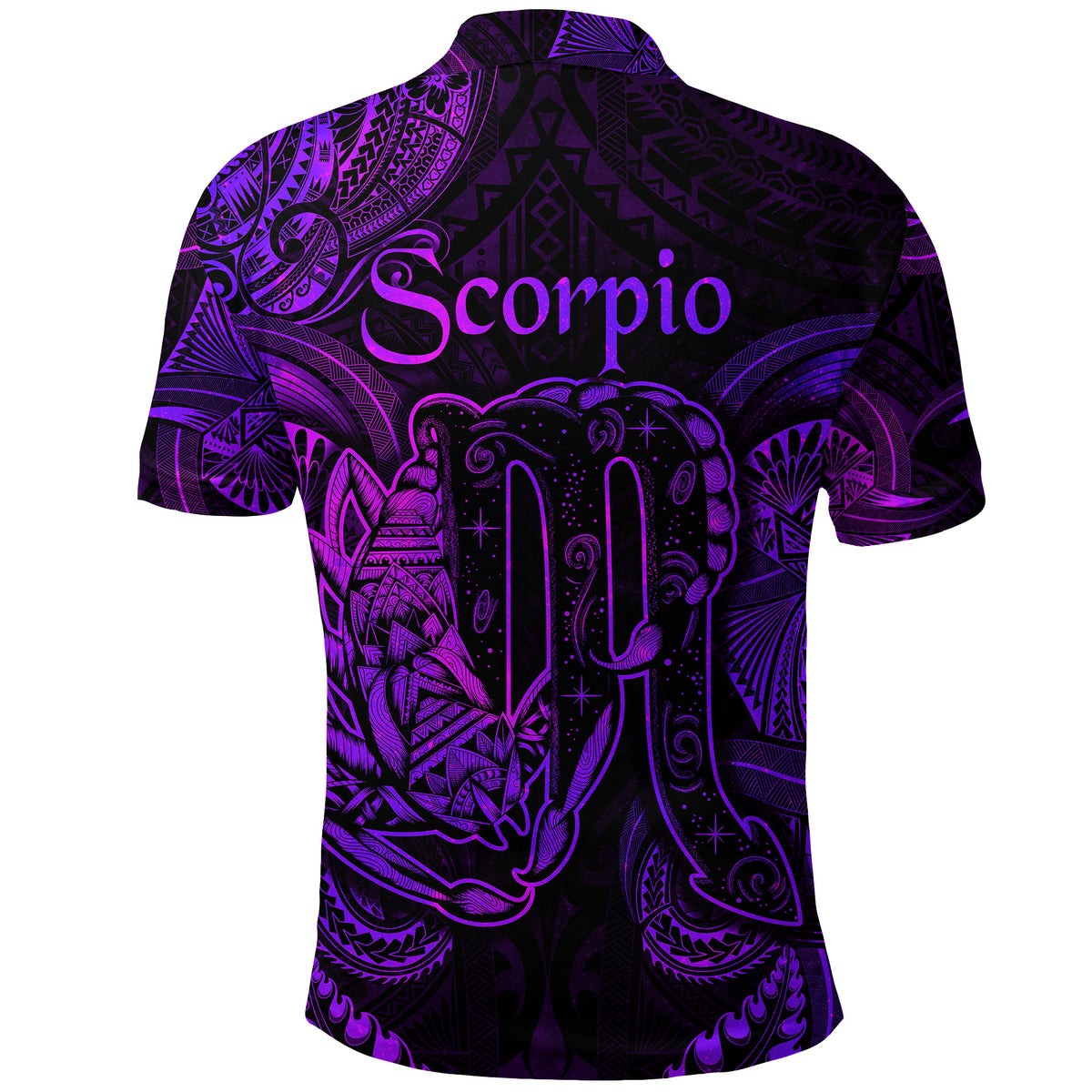 Scorpio Zodiac Polynesian Polo Shirt Unique Style Purple LT8 - Polynesian Pride