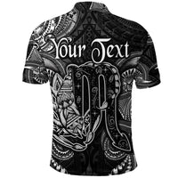 Custom Scorpio Zodiac Polynesian Polo Shirt Unique Style Black LT8 - Polynesian Pride