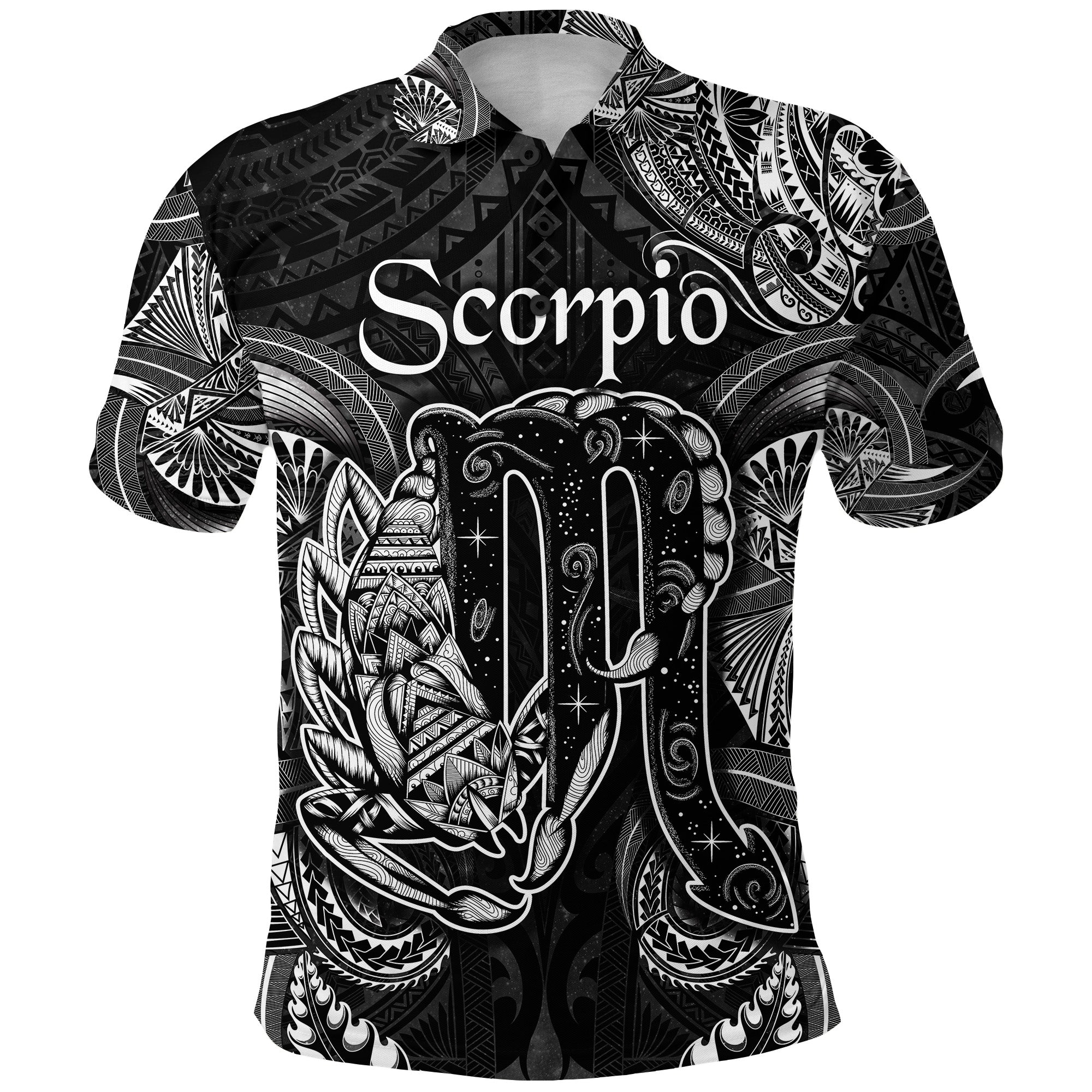 Scorpio Zodiac Polynesian Polo Shirt Unique Style Black LT8 - Polynesian Pride