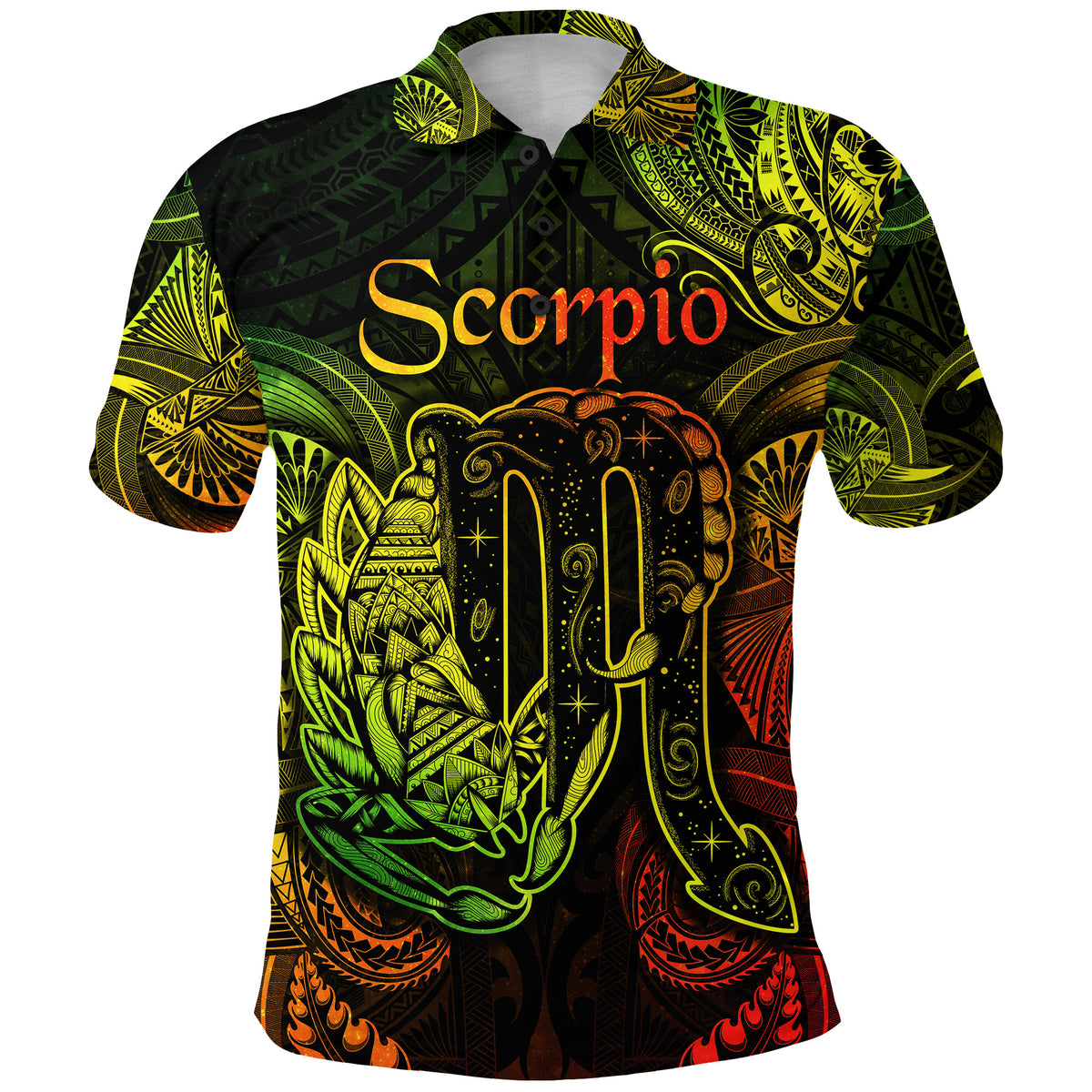 Custom Scorpio Zodiac Polynesian Polo Shirt Unique Style Reggae LT8 - Polynesian Pride