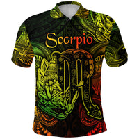 Custom Scorpio Zodiac Polynesian Polo Shirt Unique Style Reggae LT8 - Polynesian Pride