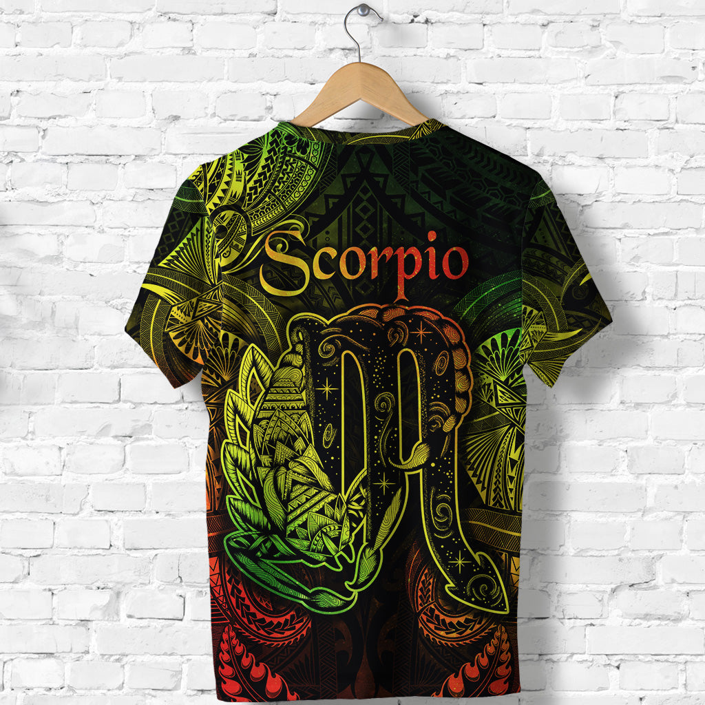Scorpio Zodiac Polynesian T Shirt Unique Style Reggae LT8 - Polynesian Pride