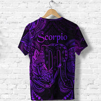 Scorpio Zodiac Polynesian T Shirt Unique Style Purple LT8 - Polynesian Pride