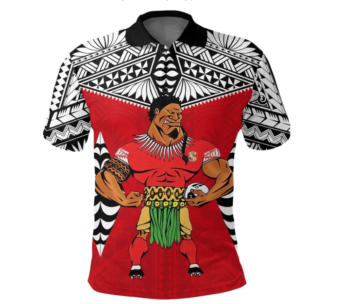 Tonga Polo Shirt Tongan Rugby Unisex Red - Polynesian Pride