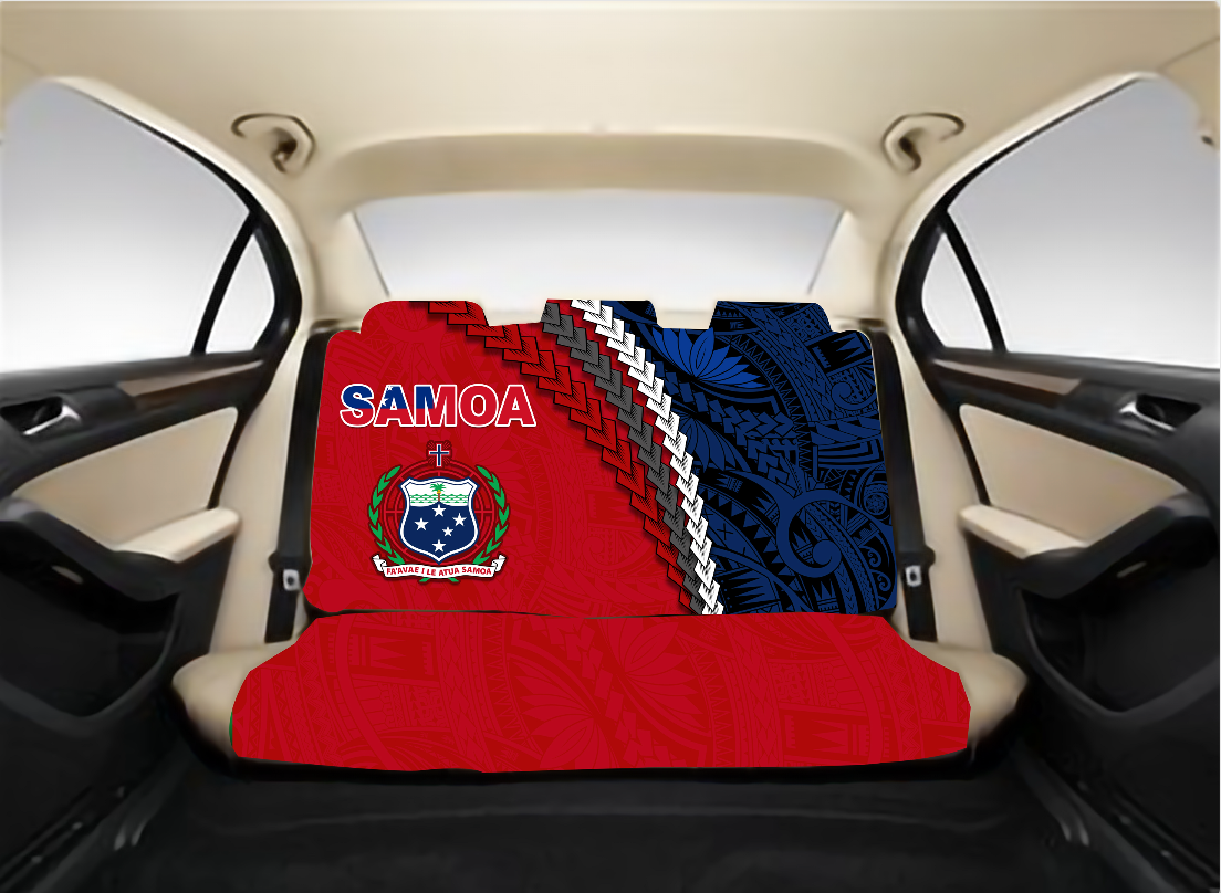 Samoa Polynesian Back Seat Covers Quotes LT13 Back Car Seat Covers One Size Red - Polynesian Pride