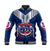 Toa Samoa Rugby Baseball Jacket Siva Tau Jersey LT6 Unisex Blue - Polynesian Pride