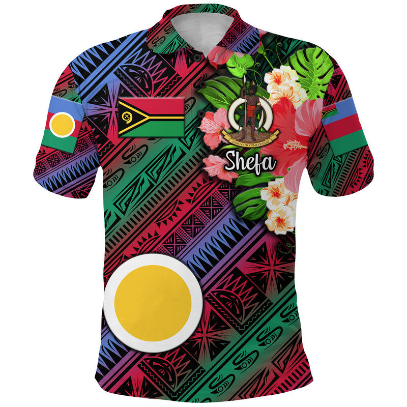 Custom Vanuatu Shefa Polo Shirt Independence Be Proud LT8 Blue - Polynesian Pride