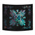 Hawaiian Quilt Maui Plant And Hibiscus Tappestry - Shell Black - AH Wall Tapestry Shell - Polynesian Pride