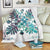 Hawaiian Quilt Maui Plant And Hibiscus Premium Blanket - Shell White - AH White - Polynesian Pride