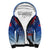 Personalised Samoa Sevens Sherpa Hoodie Manu Siva Tau With Ula Fala LT7 Unisex Blue - Polynesian Pride