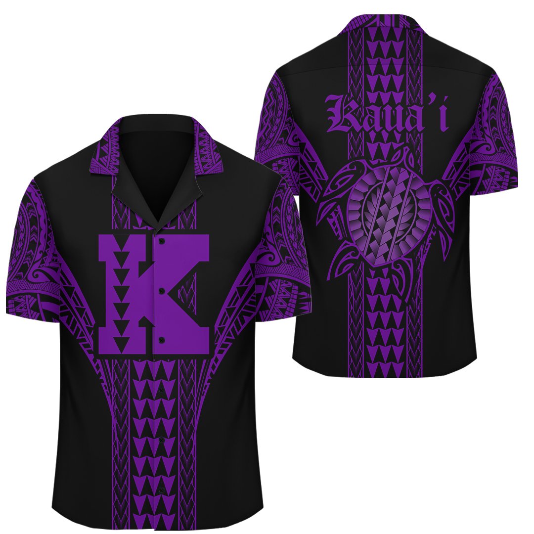 Kauai Island Polynesian Hawaiian Shirt - Comely Style - AH Unisex Purple - Polynesian Pride