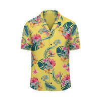 (Personalized) Monstera And Tropical Flower - Hawaiian Shirt - Haka Style - Polynesian Pride