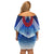 Samoa Sevens Off Shoulder Short Dress Manu Siva Tau With Ula Fala LT7 - Polynesian Pride