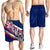 Hawaii King Flag Kanaka Map Polynesian Men's Short - Won Style - AH Blue - Polynesian Pride