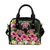 Hawaii Turtle Hibiscus Tropical Polynesian Shoulder Handbag - Floren Style - AH One Size Black - Polynesian Pride