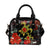 Hawaii Turtle Hibiscus Polynesian Shoulder Handbag - Adela Style - AH One Size Black - Polynesian Pride