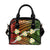 Hawaii Plumeria Flower Polynesian Tribal Shoulder Handbag - Glad Style - AH One Size Black - Polynesian Pride