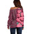 Hibiscus Flower Polynesian - Hawaiian Women's Off Shoulder Sweater - Curtis Style - Polynesian Pride