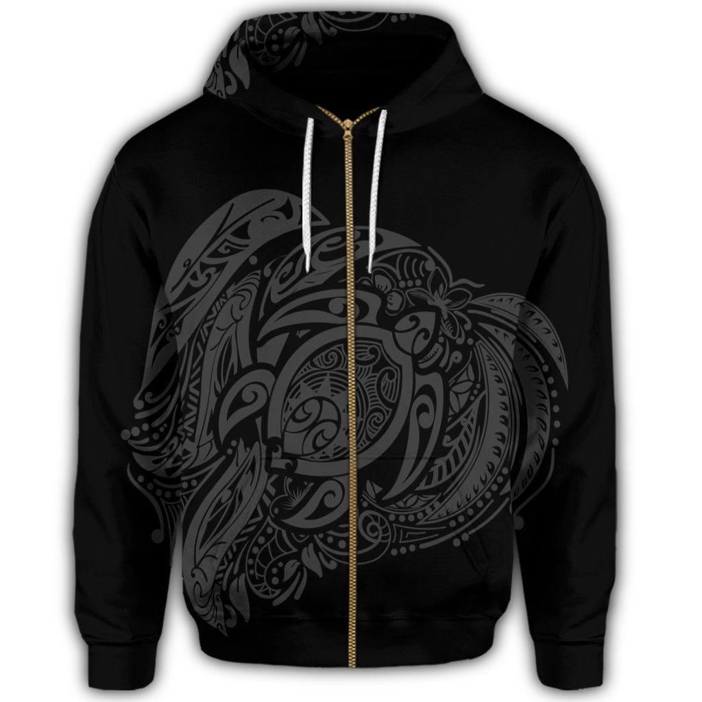 Simple Zip Hoodie Gray - Polynesian Pride