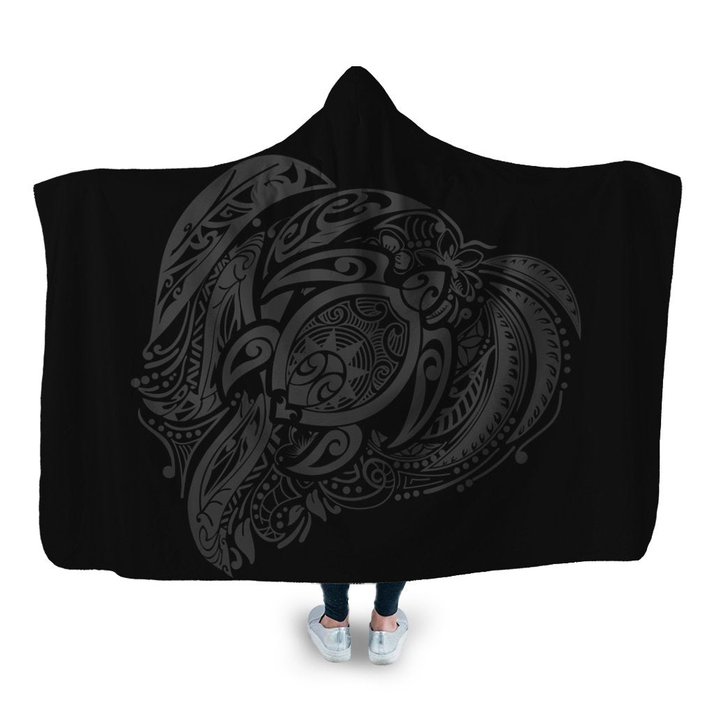 Simple Hooded Blanket Gray AH Hooded Blanket White - Polynesian Pride