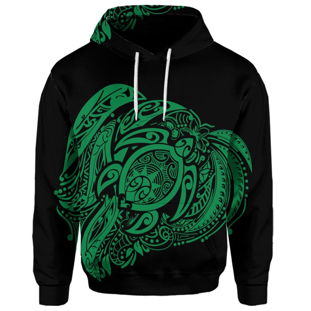 Custom Simple Hoodie Green - Polynesian Pride