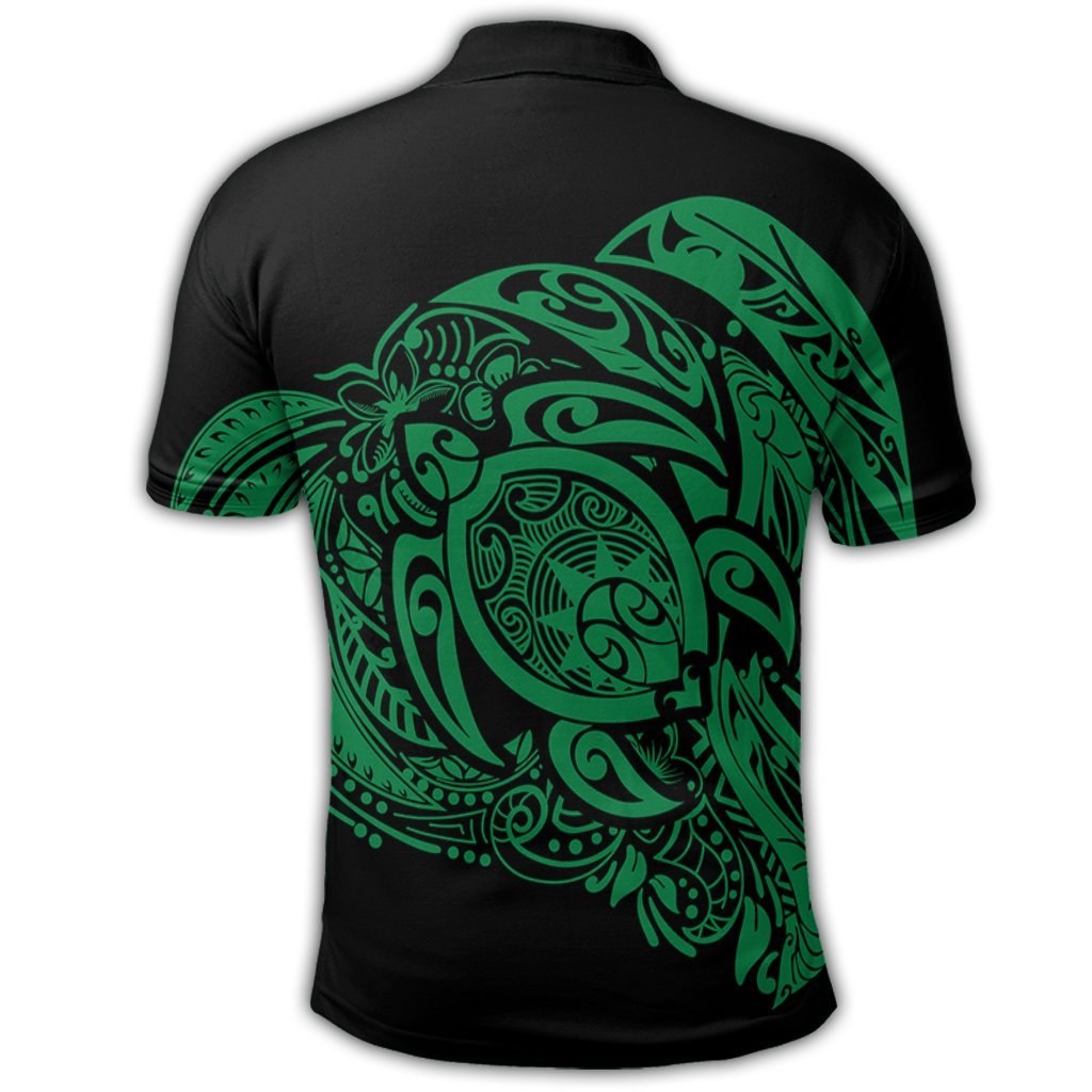 Simple Polo Shirt Green - Polynesian Pride