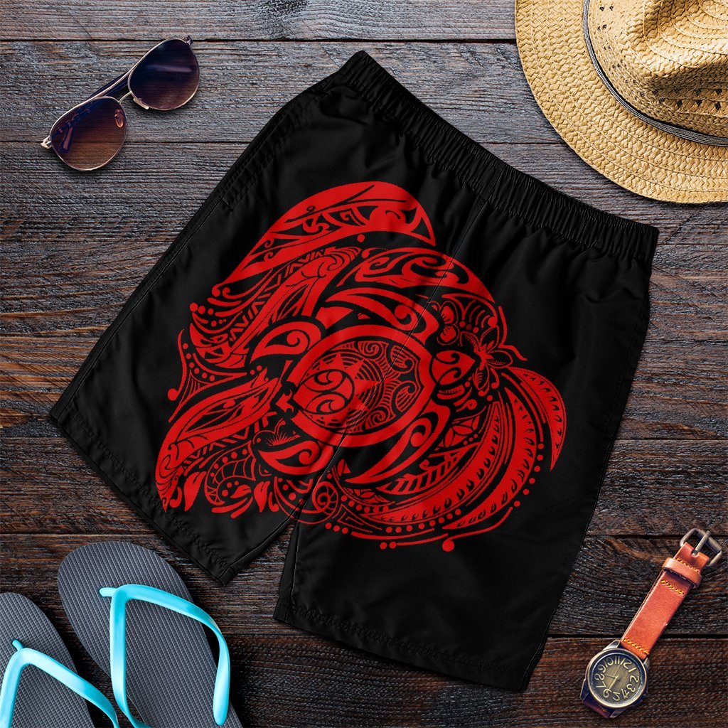 Simple Men's Shorts Red AH Art - Polynesian Pride