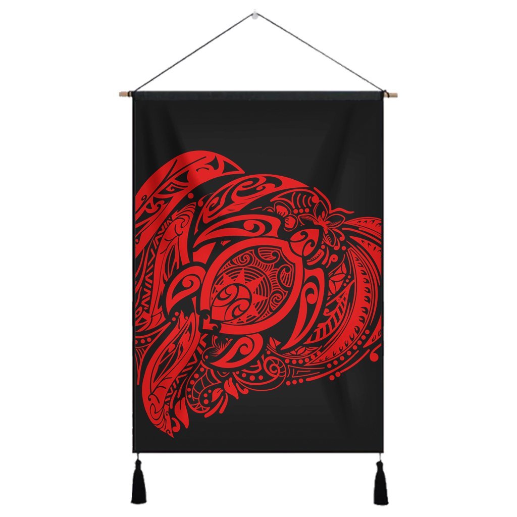 Simple Hanging Poster Red AH Hanging Poster Cotton And Linen - Polynesian Pride