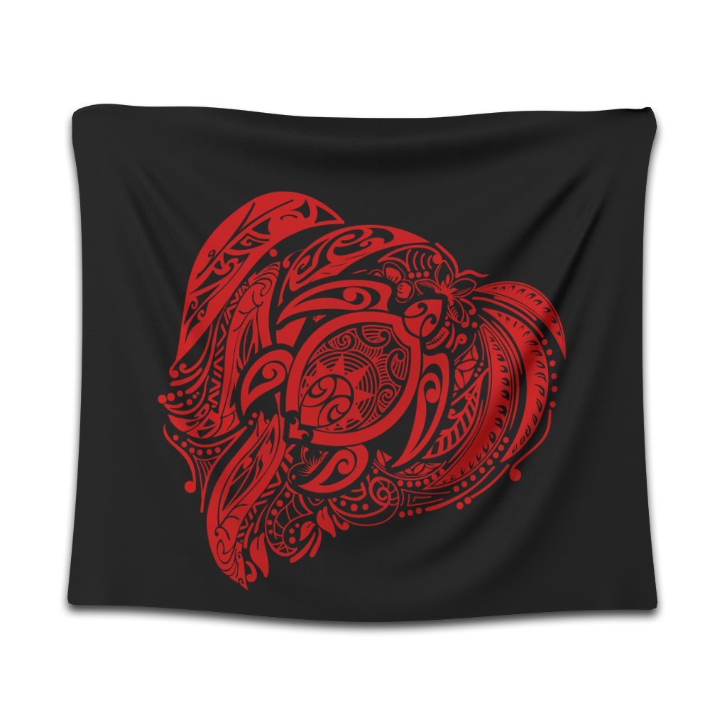 Simple Tapestry Red AH Wall Tapestry Black - Polynesian Pride