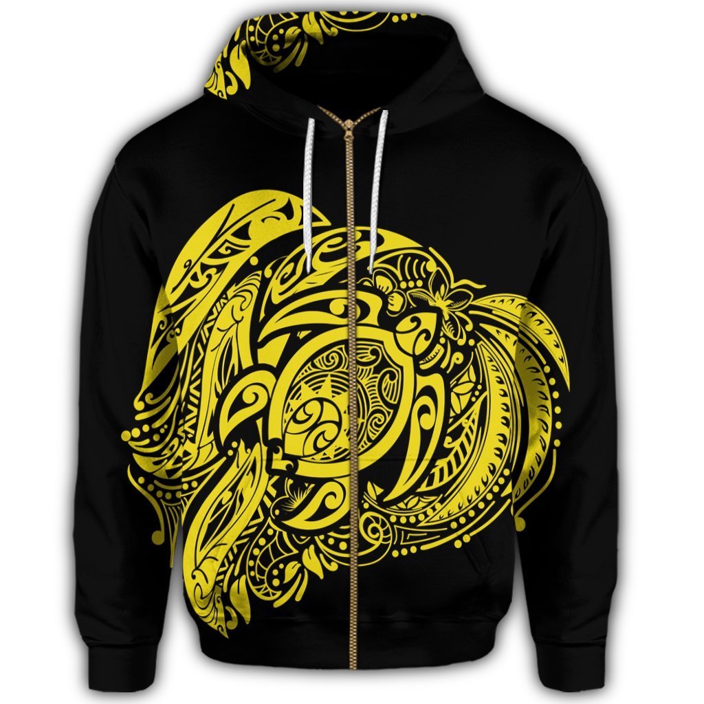 Simple Zip Hoodie Yellow - Polynesian Pride