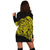 Simple Hoodie Dress Yellow AH - Polynesian Pride