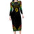 Vanuatu Proud To Be A Ni-Van - Polynesian Pattern Long Sleeves Dress LT7 Women Black - Polynesian Pride