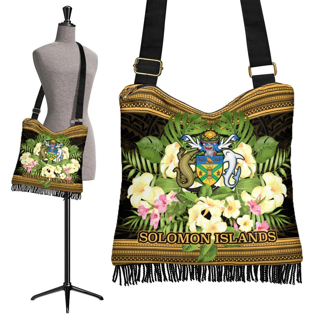 Solomon Islands Boho Handbag - Polynesian Gold Patterns Collection - Polynesian Pride