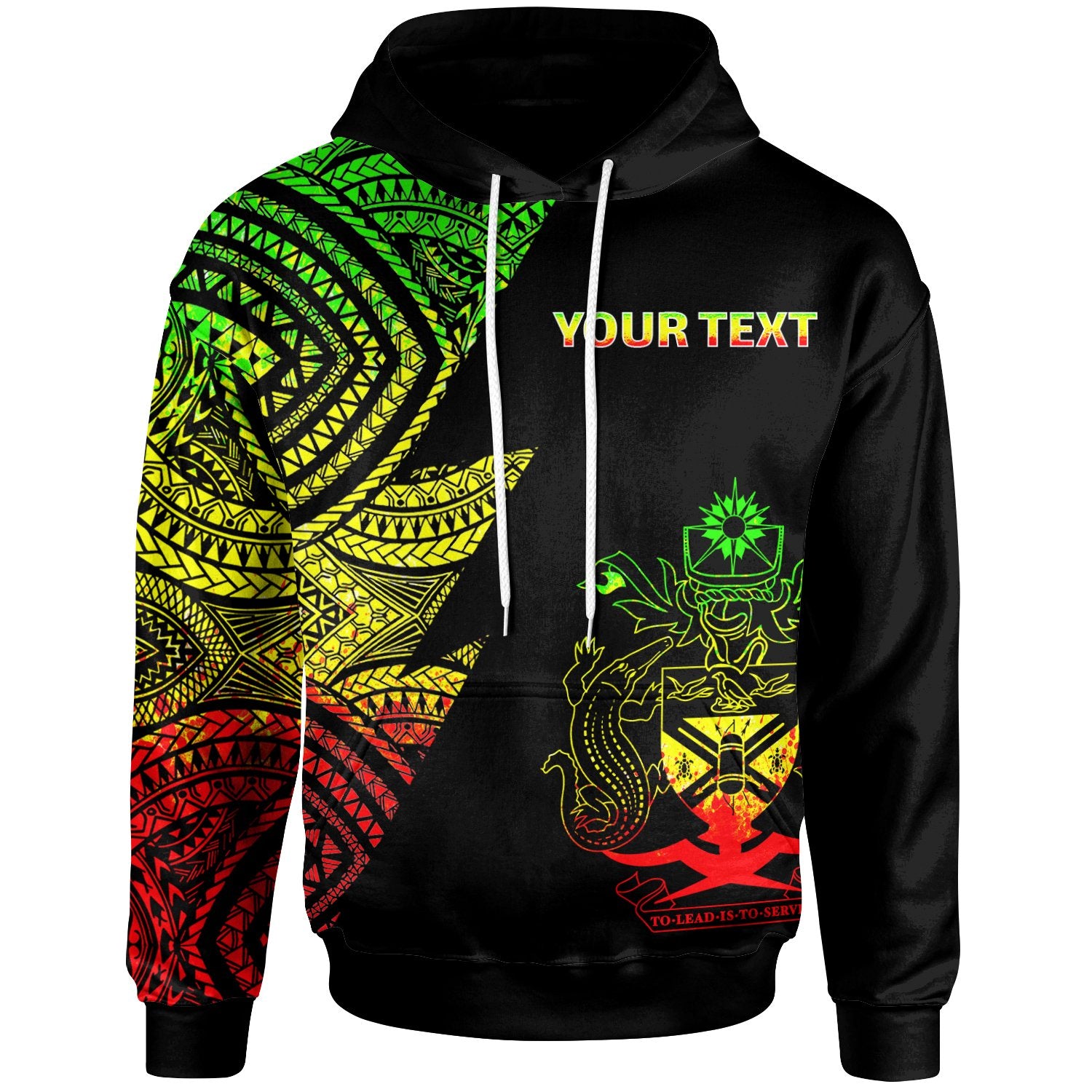 Solomon Islands Custom Personalized Hoodie Flash Style Reggae Unisex Reggae - Polynesian Pride