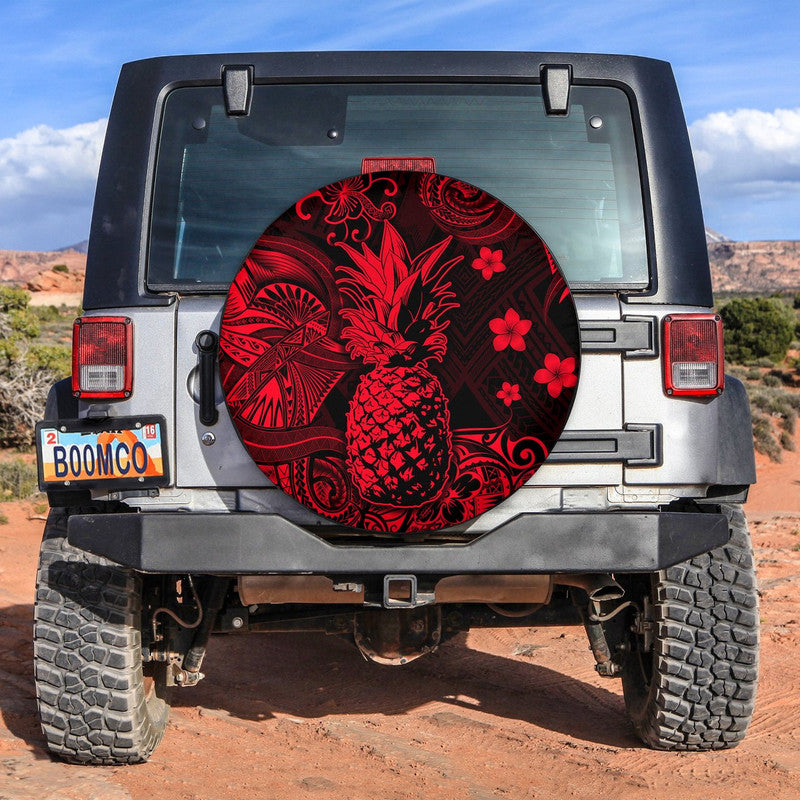 Hawaii Pineapple Polynesian Spare Tire Cover Unique Style - Red LT8 Red - Polynesian Pride