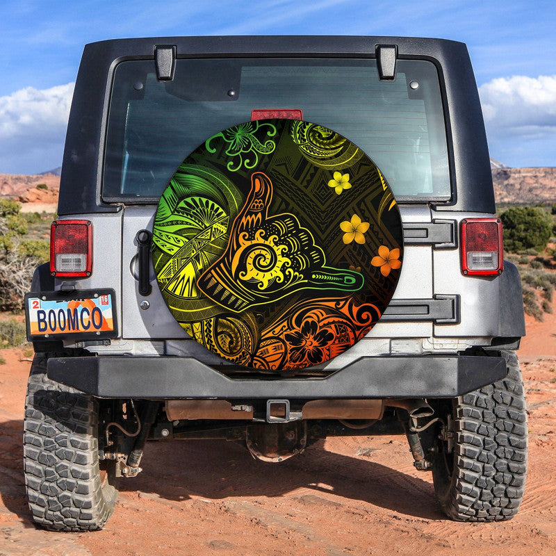 Hawaii Shaka Polynesian Spare Tire Cover Unique Style - Reggae LT8 Reggae - Polynesian Pride